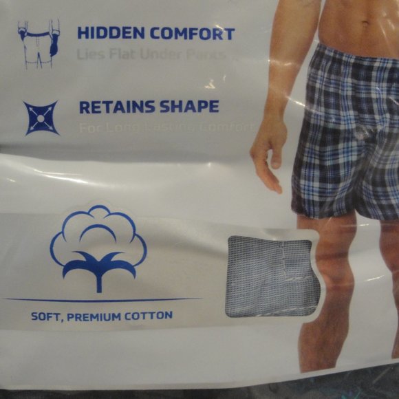 Gildan Premium Cotton Woven Men's Boxers Brand New 4 Pack Size 2XL 44-46 - Picture 4 of 9